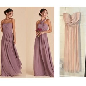 NWT BIRDY GREY 3X Grace convertible pale pink flowy woman maxi bridal dress
